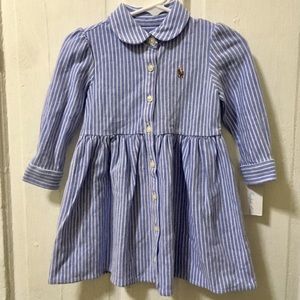 NWT Ralph Lauren striped shirt dress 12 months